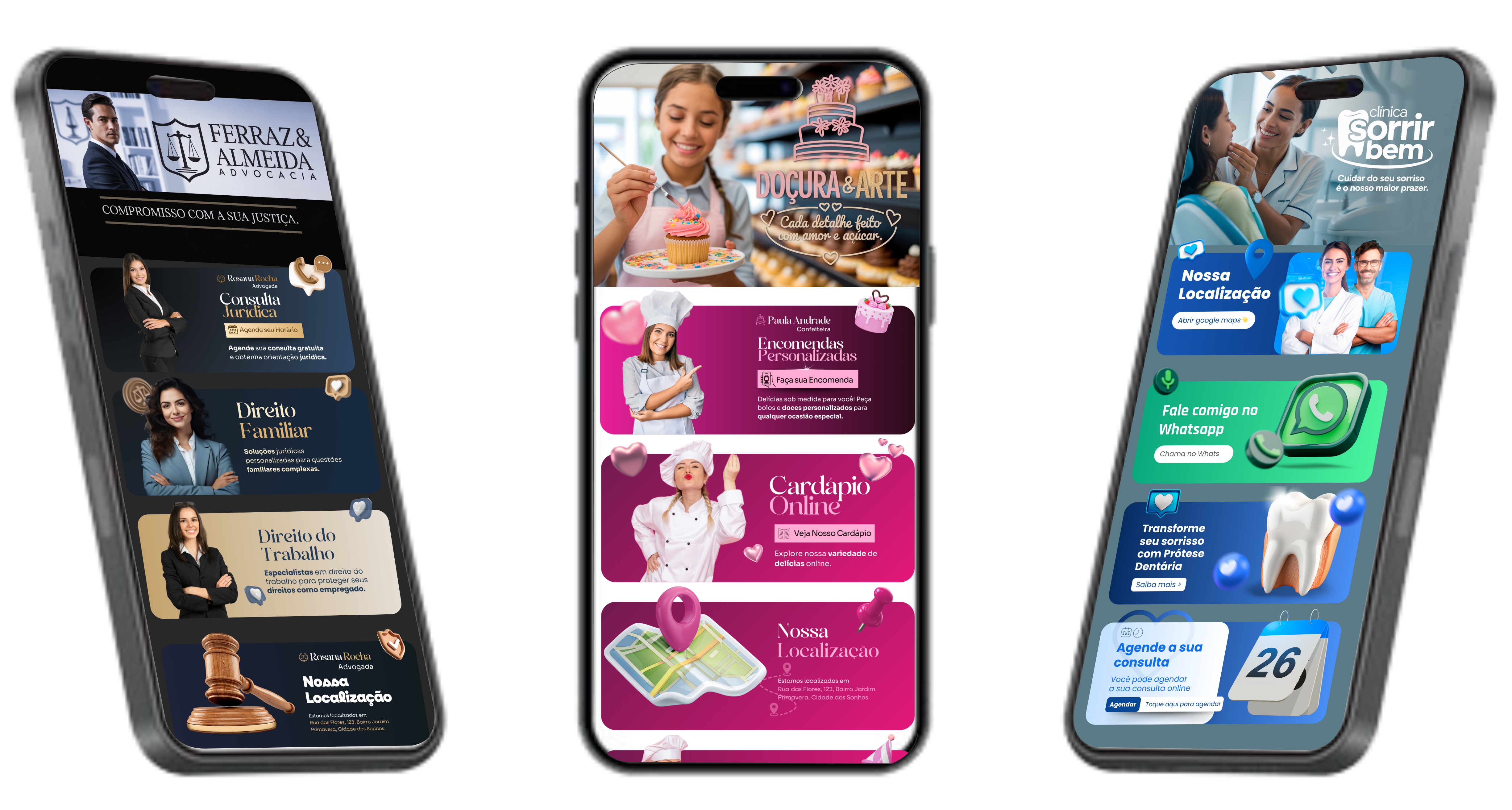 Exemplo de perfil com trio de personas